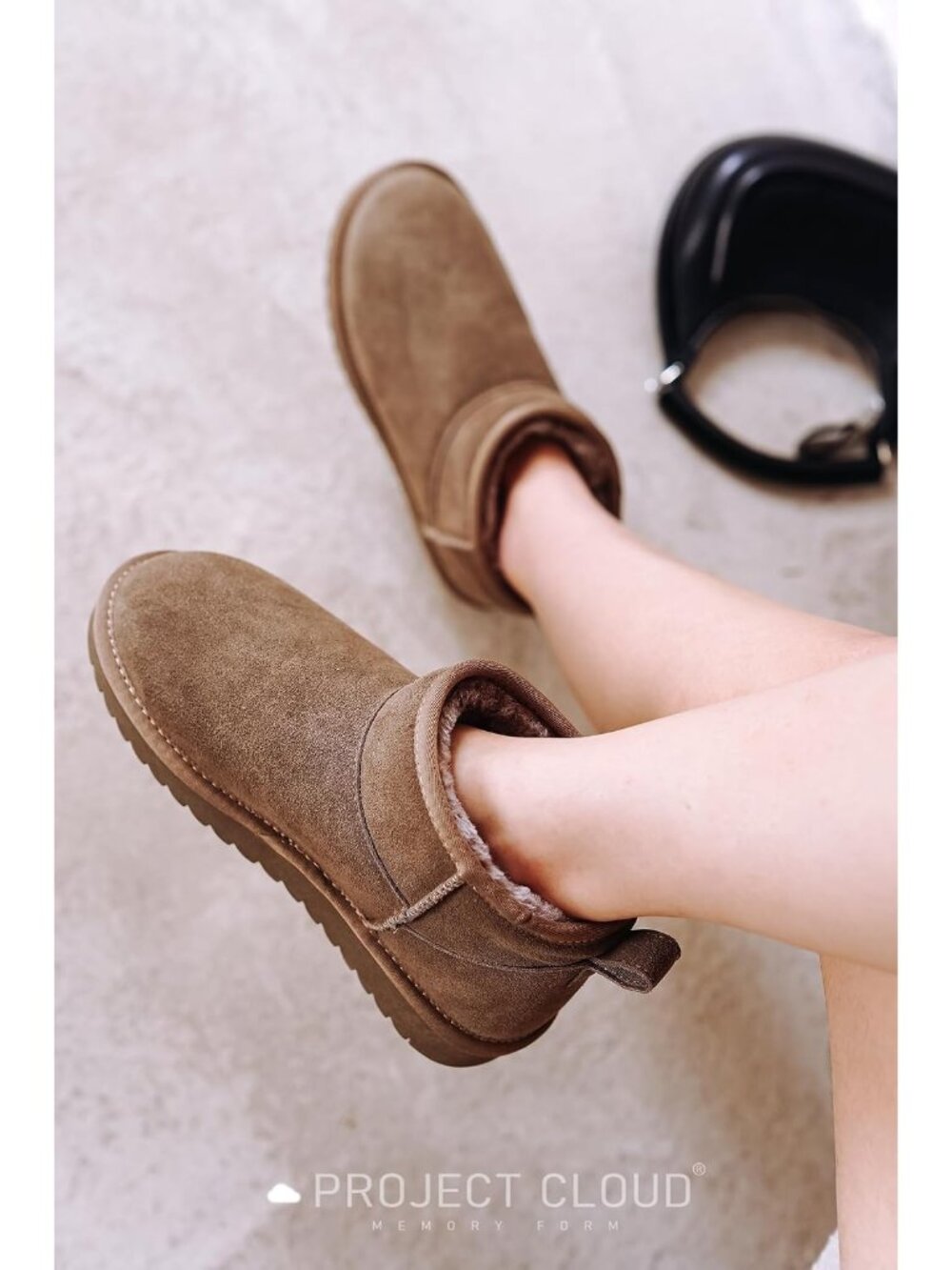 Women's Taupe Round Toe Comfortable Memory Foam Insole Ankle Booties